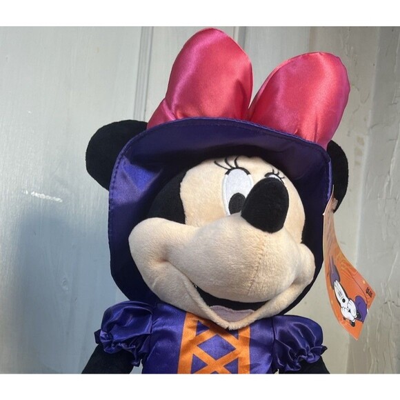 Disney Halloween Decor Mickey & Minnie Plush Set “Dracula & Witch” 22” Greeters - Picture 9 of 11